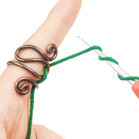 1Pc Handmade Crochet Tension Ring Adjustable Hook Ring Yarn Tension Ring for Crochet Lovers Sewing Knitting Accessories