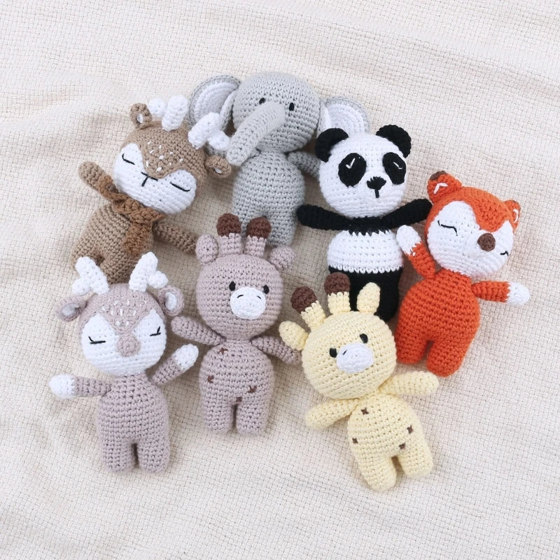 Lovely Crocheted Stuffed Animal Toy Handmade Gift Couch Desktop Decoration Cartoon Baby Shower Gift Crocheted Toy Dropshipping